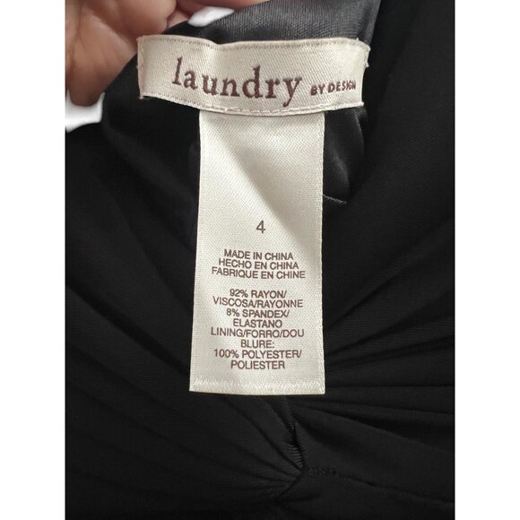 NWT STUNNING “laundry by Shelli Segal” LBD Size 4 - FLATTERING - COMFORTABLE! - Picture 8 of 8